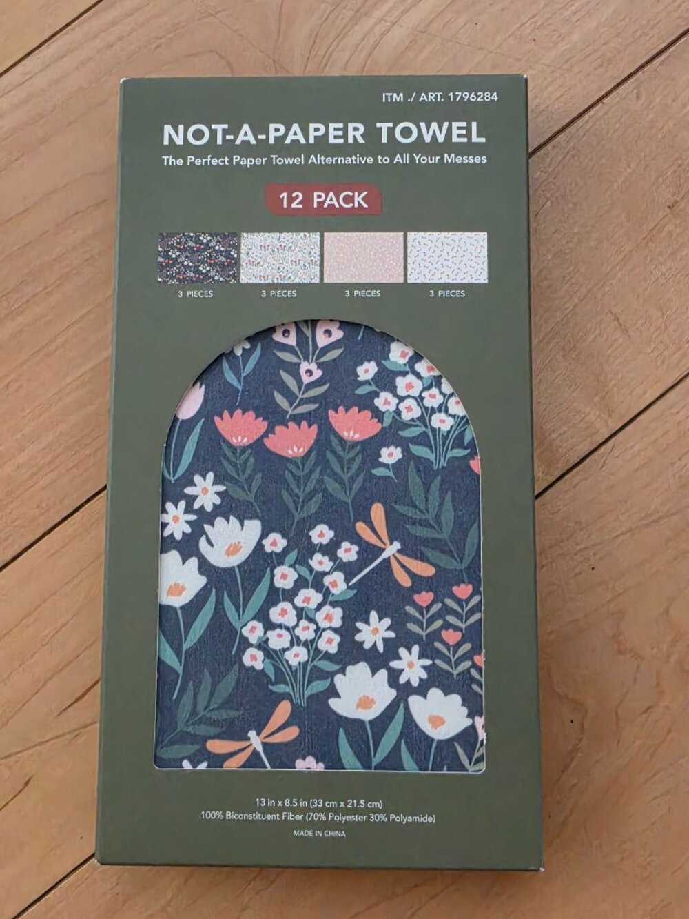 Not-A-Paper Towel 12 Pack - Floral Design